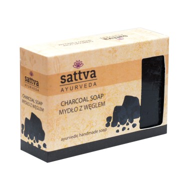 SATTVA SOAP CHARCOAL 125G mydło wegl
