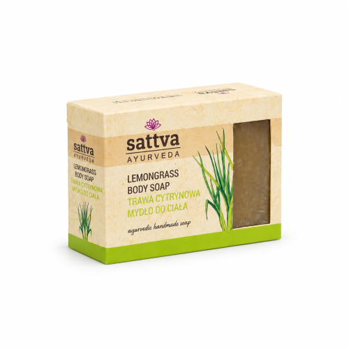 Sattva Ayurveda Lemongrass Soap Packaging.png