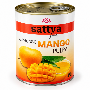 SATTVA FOODS ALPHONSO MANGO PULP 850G