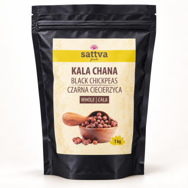 SATTVA FOODS BLACK CHICKPEAS (KALA CHANA) 1KG